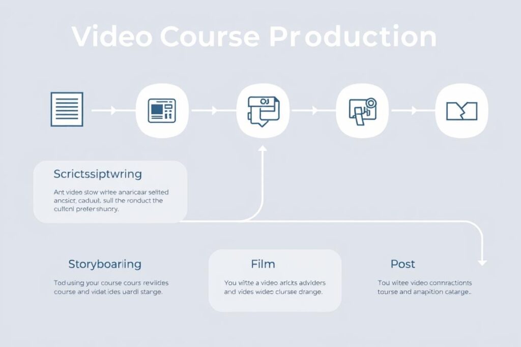 Etapy produkcji kursu video - od scenariusza po montaż